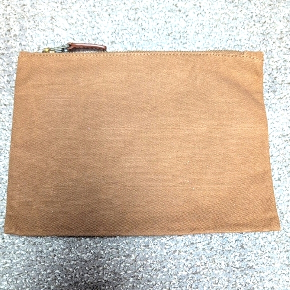 Mark & Graham Brown Canvas Zip Pouch - Picture 1 of 5